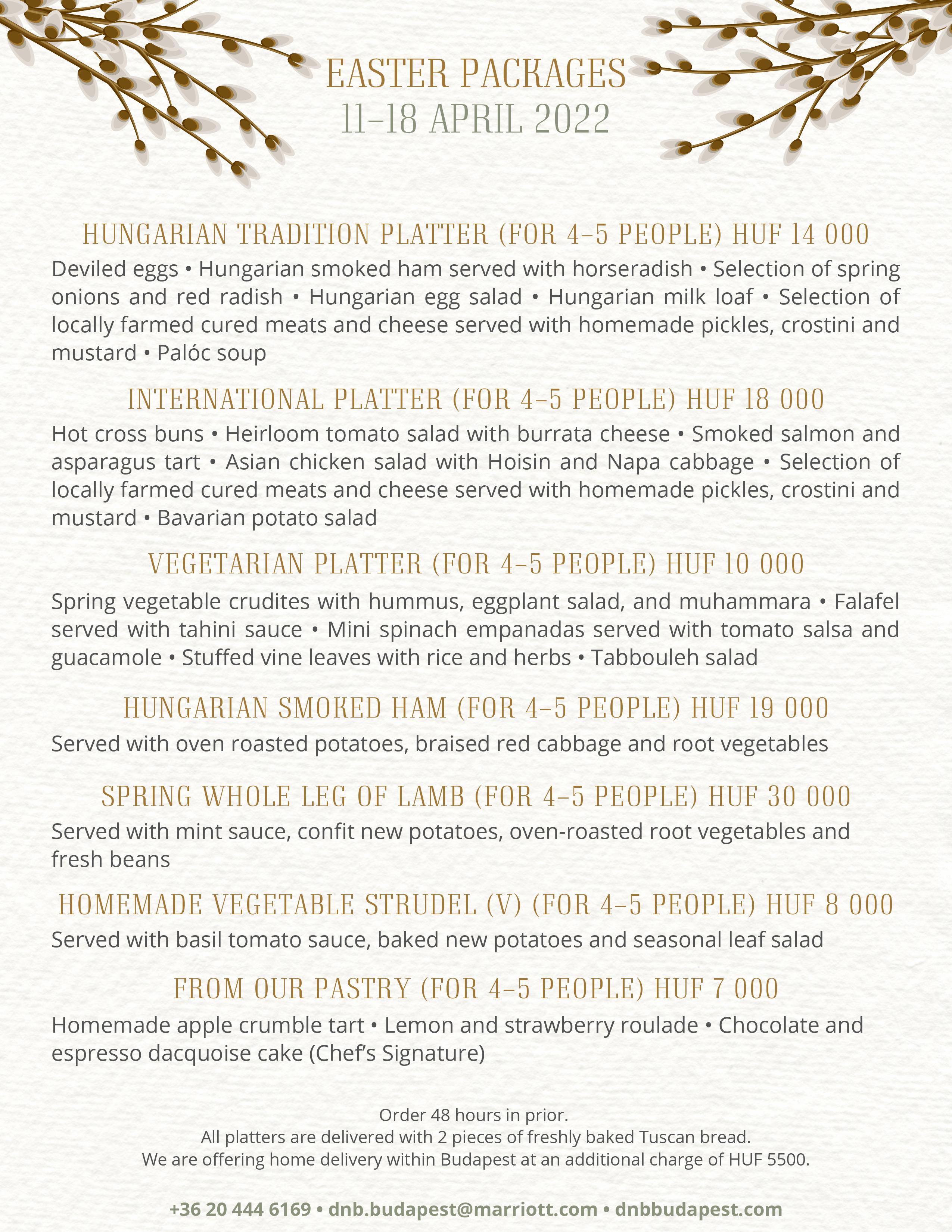 easter menu
