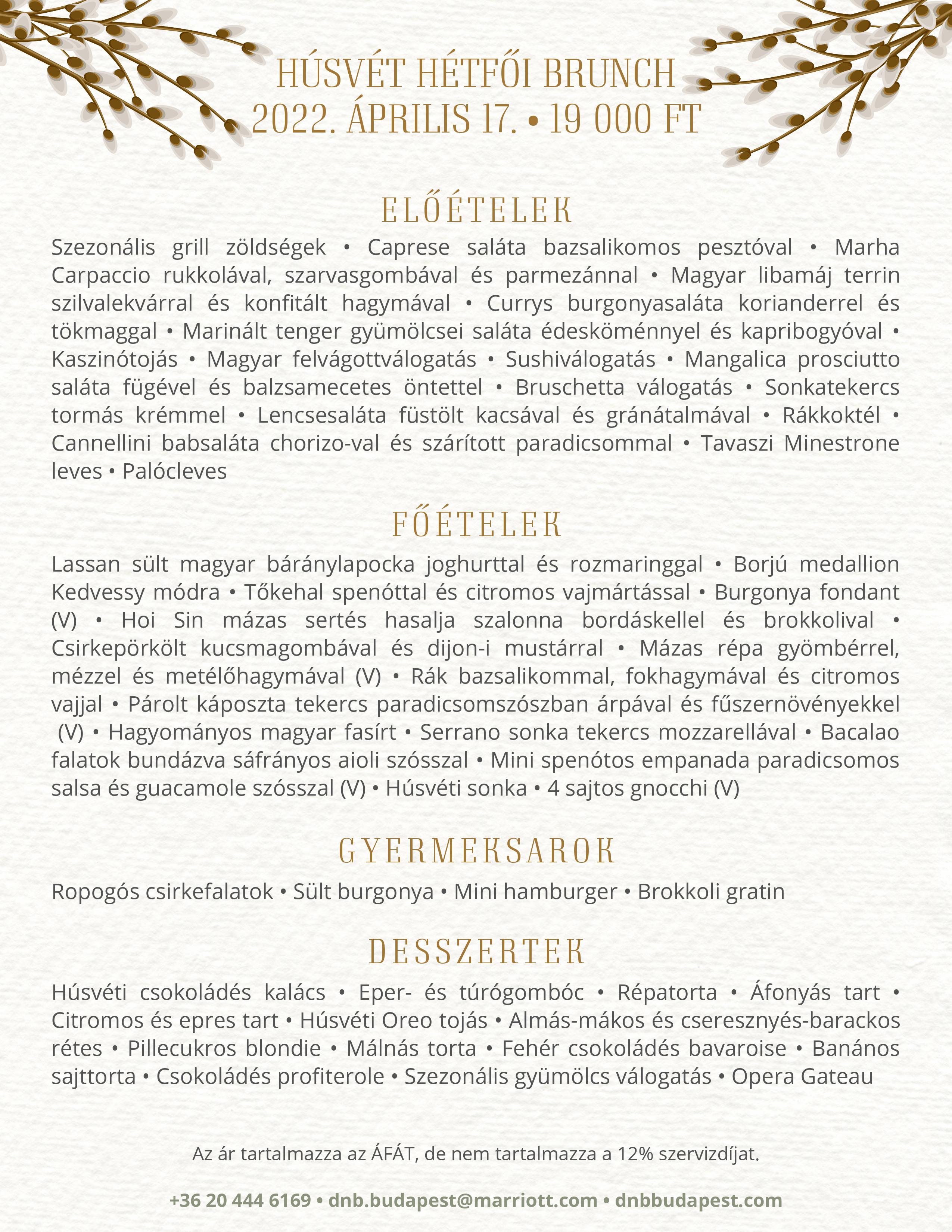 easter menu