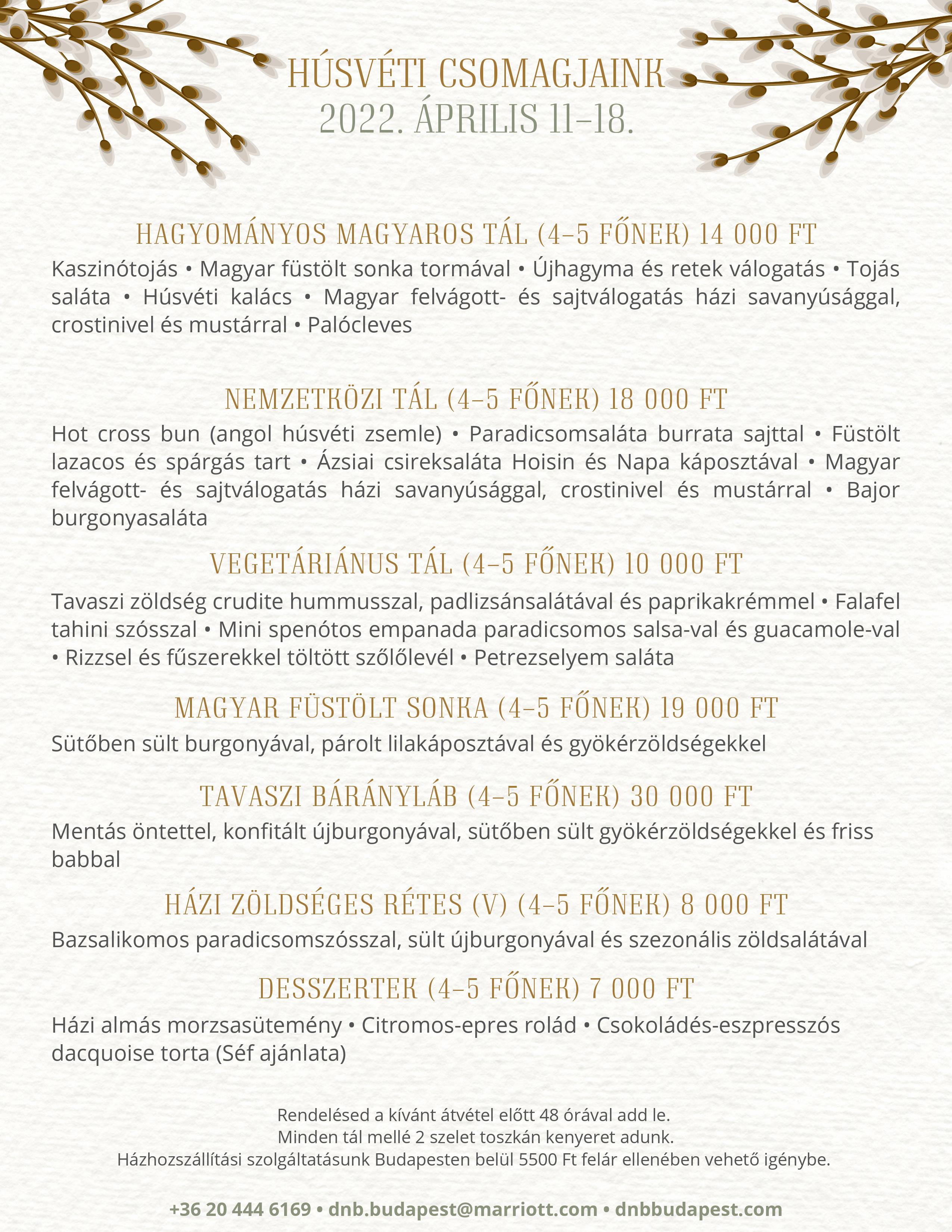easter menu