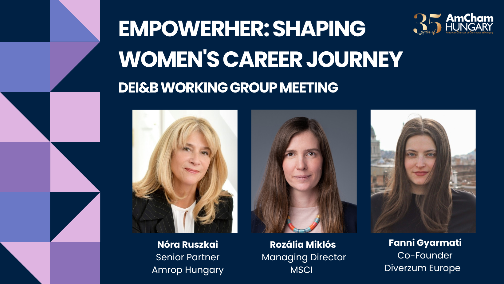 AmCham DEI&B WG meeting with Nóra Ruszkai, Rozália Miklós & Fanni Gyarmati