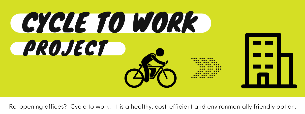 Person cycling to work