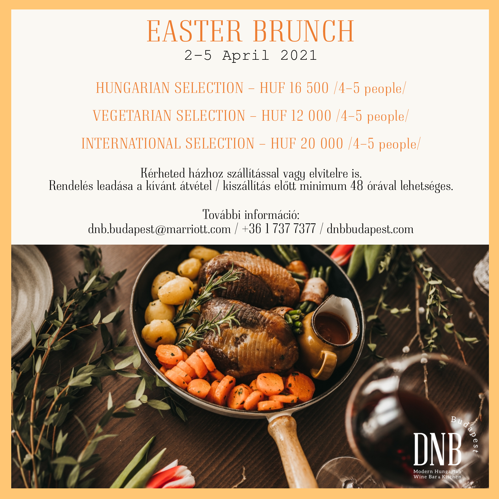 marriott easter menu